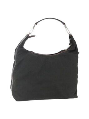 Authentic GUCCI Shoulder Bag Nylon Khaki Silver 001 1955